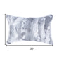 5" X 12" X 20" 100% Natural Rabbit Fur Grey Pillow
