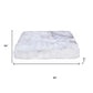 White Knitted Rabbit Solid Color Plush Reversable Throw