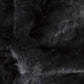 Black Knitted Rabbit Solid Color Plush Reversable Throw