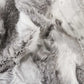 50" X 60" Gray Rabbit Fur Throw Blanket