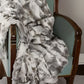 50" X 60" Gray Rabbit Fur Throw Blanket