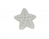 12" X 12" Blue and White Star Linen Throw Pillow