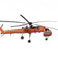 12" Orange Metal Hand Painted Model Airplane Tabletop Sculpture