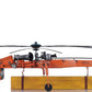 12" Orange Metal Hand Painted Model Airplane Tabletop Sculpture