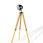 35" Brown Tripod Floor Lamp With Cone