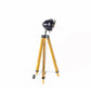35" Brown Tripod Floor Lamp With Cone