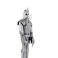 17" Silver Metal Hand Painted Figurine Tabletop Sculpture