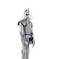 17" Silver Metal Hand Painted Figurine Tabletop Sculpture