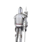 17" Silver Metal Hand Painted Figurine Tabletop Sculpture