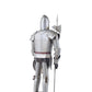 17" Silver Metal Hand Painted Figurine Tabletop Sculpture
