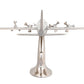 11" Nickel Metal Hand Painted Model Airplane Tabletop Sculpture