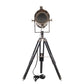 Silver Metal Tripod Floor Lamp With Metal Shade