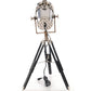 Silver Metal Tripod Floor Lamp With Metal Shade
