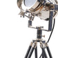 Silver Metal Tripod Floor Lamp With Metal Shade