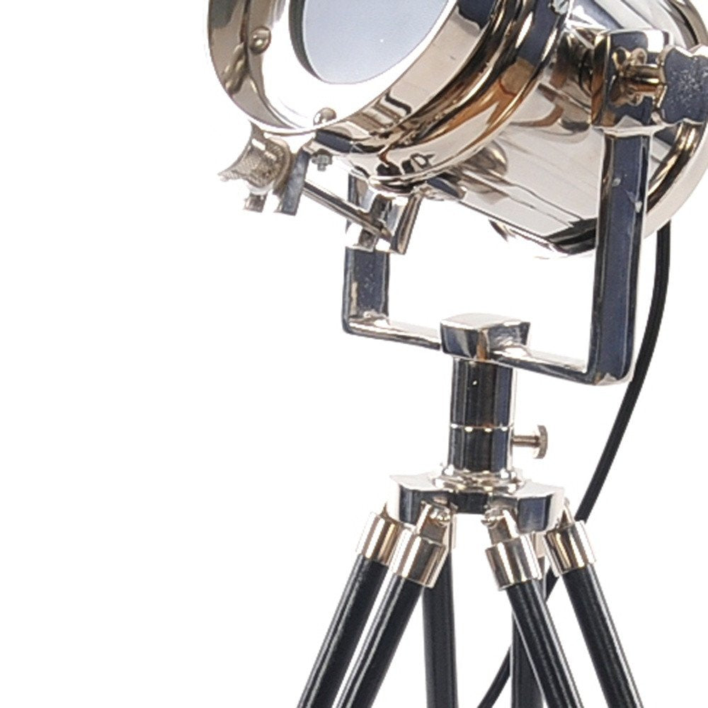 29" Silver Tripod With Metal Novelty Shade