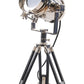 Silver Metal Tripod Floor Lamp With Metal Shade
