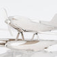 7" Nickel Metal Hand Painted Model Airplane Tabletop Sculpture