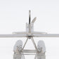 7" Nickel Metal Hand Painted Model Airplane Tabletop Sculpture