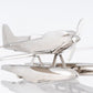 7" Nickel Metal Hand Painted Model Airplane Tabletop Sculpture