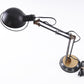 33" Black Metal Desk Table Lamp With Black Bowl Shade