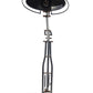 33" Black Metal Desk Table Lamp With Black Bowl Shade
