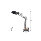 33" Black Metal Desk Table Lamp With Black Bowl Shade