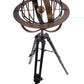 25" X 25" X 45.75" Brass Armillary With Wood Stand