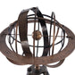 25" X 25" X 45.75" Brass Armillary With Wood Stand