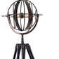 25" X 25" X 45.75" Brass Armillary With Wood Stand