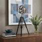 25" X 25" X 45.75" Brass Armillary With Wood Stand