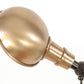 20" Black Metal Adjustable Desk Table Lamp With Gold Bowl Shade
