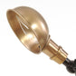 20" Black Metal Adjustable Desk Table Lamp With Gold Bowl Shade