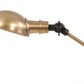 20" Black Metal Adjustable Desk Table Lamp With Gold Bowl Shade