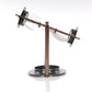 4.5" X 4.5" X 8.5" Brass Revolving Sandtimer