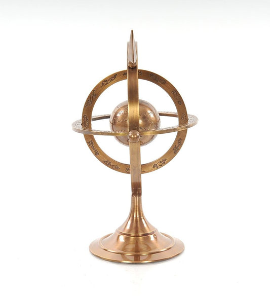 9" Brass Metal Hand Painted Figurine