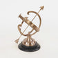 14" Brass And Black Metal Hand Painted Figurine Tabletop Sculpture