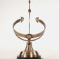 14" Brass And Black Metal Hand Painted Figurine Tabletop Sculpture
