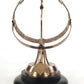 14" Brass And Black Metal Hand Painted Figurine Tabletop Sculpture