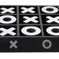 Nickel And Dark Wood Tic Tac Toe Game Sculpture