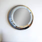21" Silver Round Aluminum Framed Accent Mirror