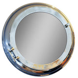 21" Silver Round Aluminum Framed Accent Mirror