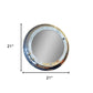 21" Silver Round Aluminum Framed Accent Mirror