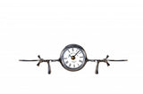 3" Novelty Nickel Metal And Glass Analog Wall Clock