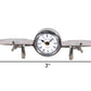 3" Novelty Nickel Metal And Glass Analog Wall Clock