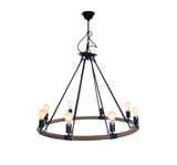 32" X 37" X 32" 8 Bulbs Rope  Pendant Lamp