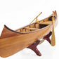 7" Brown Solid Wood Hand Painted Model Boat
