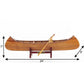 7" Brown Solid Wood Hand Painted Model Boat
