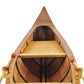 7" Brown Solid Wood Hand Painted Model Boat