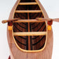 6" Wood Brown Solid Wood Hand Painted Model Boat Tabletop Sculpture