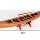 6" Wood Brown Solid Wood Hand Painted Model Boat Tabletop Sculpture